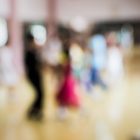 Abstract of blurred children are in dancing classの写真素材