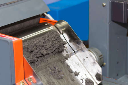 close up magnetic separator of machine for separate ferrous and nonferrous material