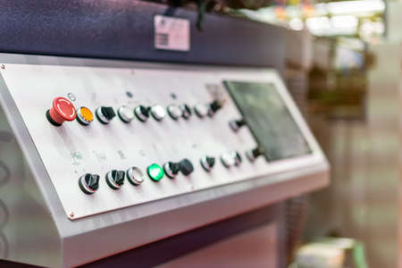 control panel of modern and high technology of automatic publication or printing machine