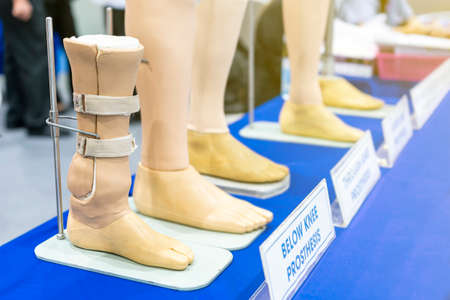 Farmer and below knee prosthesis leg or elbow knee with other type for disabled for walk on stand...