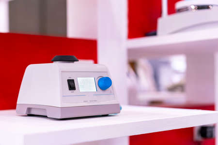 automatic digital stir or magnetic stirrer vortex mixer device of lab for solution liquid in beaker or vials circular motion for industrial chemical medicine & food and beverage cosmetics etcの写真素材
