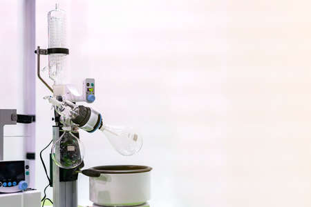 high technology and automatic rotary vacuum evaporator with distillation flask in chemical...
