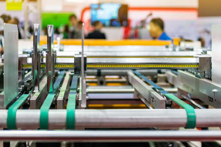 paper feeder unit of modern and high technology of automatic publication or printing machineの写真素材
