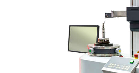 various parts from manufacturing during inspection by automatic probe of precision multi measuring...