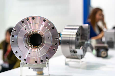 Back side view high quality and precision new 3 jaws lathe chuck for product or parts clamping of...