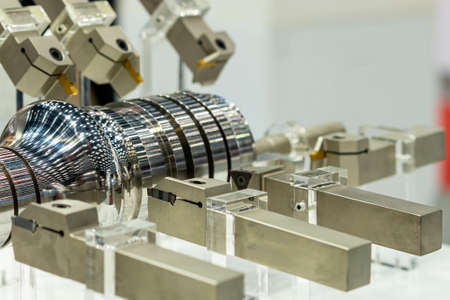 High accuracy cutting tool and workpiece of cnc lathe machine for machining process manufacturing in...