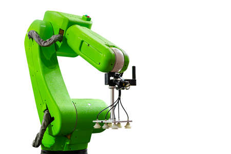 precision robot arm and automatic vacuum or suction cup for pick - place transport various material...