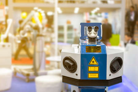 high technology and precision laser welding machine for metal work such as mold and die or jewelry part another product etc modify or repair in manufacturing processの写真素材