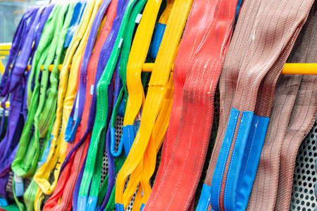 various multi color such as red green yellow blue purple violet gray brown of flat webbing sling or...