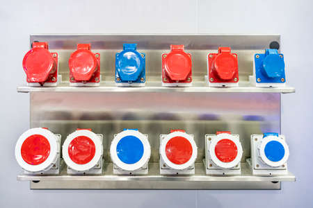 various colorful red blue electric machine power plug connector for electrical high voltage in...
