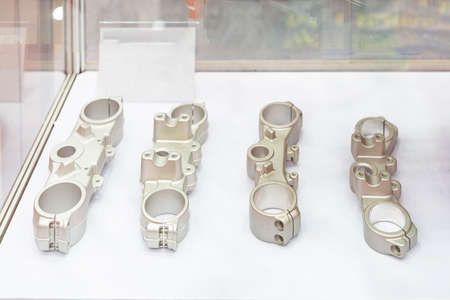 Various shape of sample aluminum gravity die casting part Crown handle for motorcycle after...