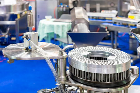 Metal stainless steel capsule disc and pin disc on rotary table component of capsule filling machine...
