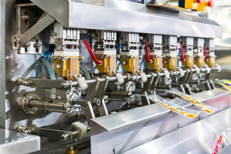 Nozzle dispenser plastic tube filling and sealing packing machine for food and beverage such as egg...