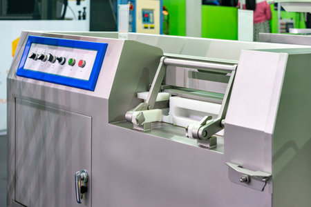 Entrance gate safety lock of commercial frozen and fresh meat or fruit and vegetable dicer machine...