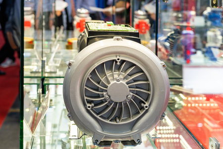 high pressure vortex air vacuum pump single rotor side channel type for many application use such as pneumatic transport swimming pool or other in industrialの写真素材
