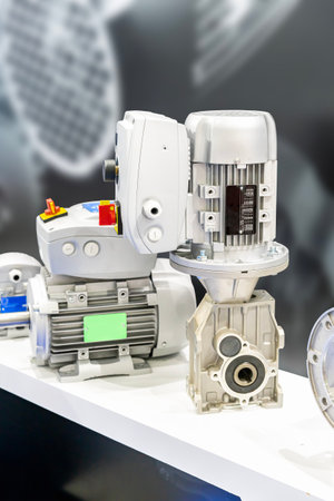 reducer worm gearbox assembly with electric motor and switch control box for manufacturing machine...
