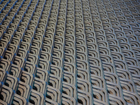 Abstract lines and industrial metal mesh pattern background , texture