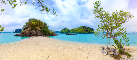 Blue water at Koh Phak Bia, Krabi Province, Thailandの写真素材