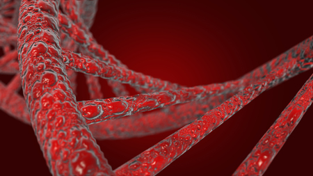DNA vector, red line, red backgroundの写真素材
