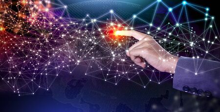 Future wireless communication concept AI, Artificial Intelligenceの写真素材