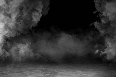 Dark concrete surface, black tone, rough floor (Can write text)の写真素材