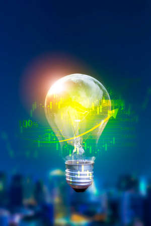 Energy saving and financial concepts With cutting-edge technology and creativityの写真素材