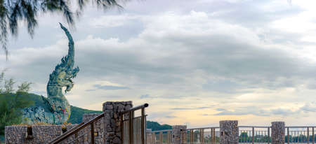 Naga head, Songkhla, Thailandの写真素材