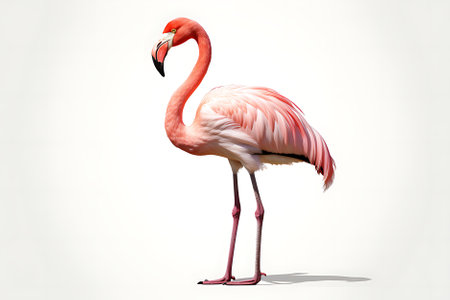 Flamingo, isolated on white backgroundの素材
