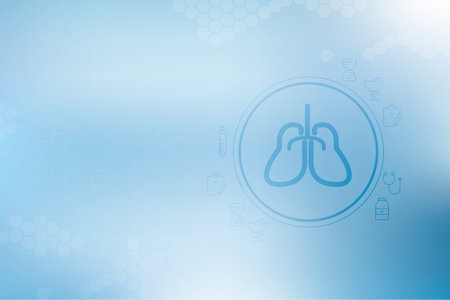 Geometric symbol background In blue tones (medical)の写真素材
