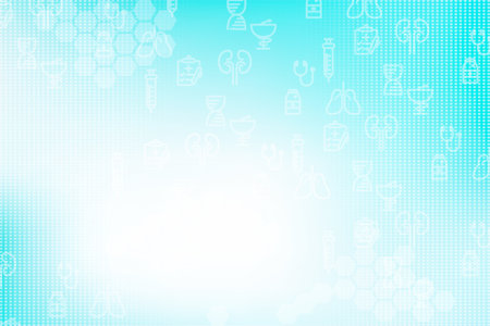 Geometric symbol background In blue tones (medical)の写真素材