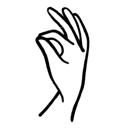 Set of realistic gestures, hand shapes. Lay black stroke logo graphic art design isolated on white The concept of expressing love, rock, V sign, love.の写真素材