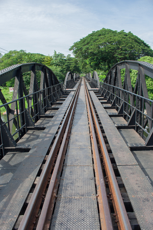 The Bridge of the River Kwai at Kanchanaburi Provine, Thailandの写真素材