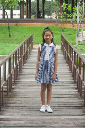 Shoot portrait of Asian children in public park outdoor.の写真素材