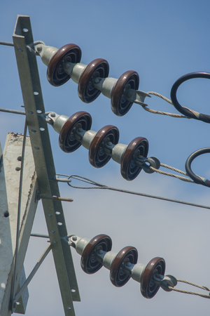 Insulators for high voltage.の写真素材