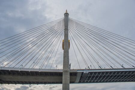 Bhumibol Bridge or Bridge of Industrial Rings is concrete highway overpass and cross the Chao Phraya...