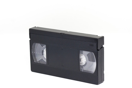Old VHS Video tape cassette isolated on white background.の写真素材