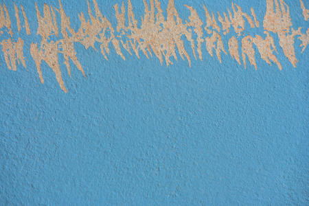 Paint on wall peeling seamless texture with pattern of rustic blue grunge material. (HDR filter effect)の写真素材