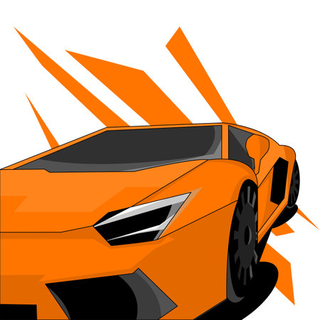 Illustration luxury super car, hand drawing,autoの写真素材