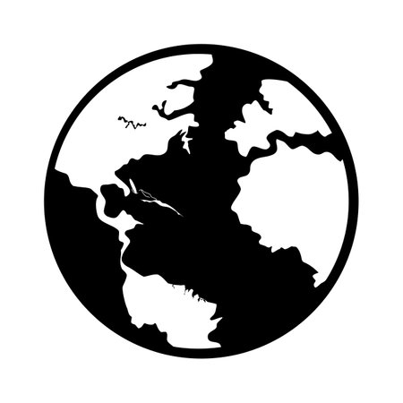 Illustration world map icon, design earth ,の写真素材