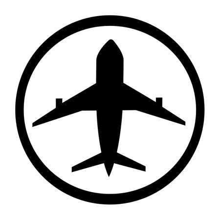 airplane icon vector illustration, airplane, flight, signの写真素材