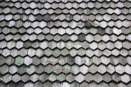 Roof Tiles Pattern Thailandの写真素材