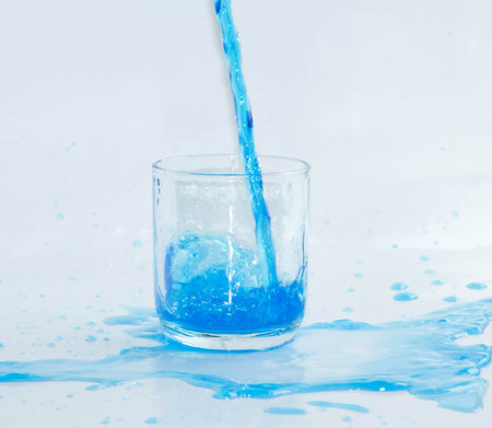 Pour a glass of water.の写真素材