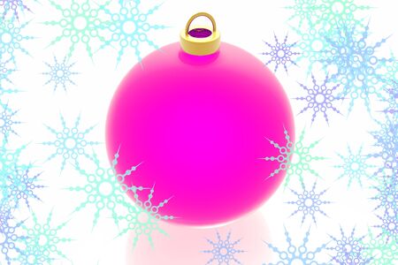Red christmas decoration on the white backgroundの写真素材