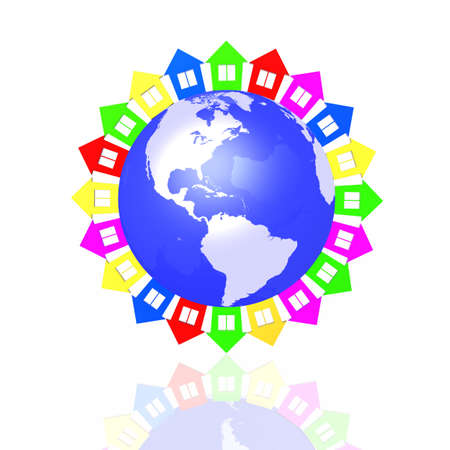 Colour lodges around the worldの写真素材