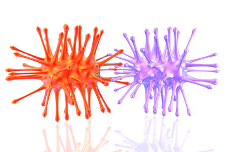 microbe isolated in white backgroundの写真素材