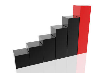 Diagram of business success  isolated in white background
