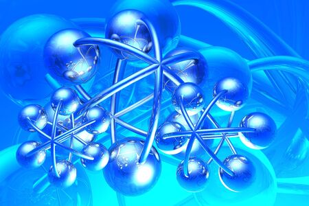 Render of moleculeの写真素材