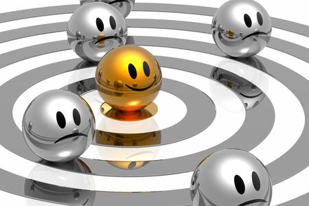 Golden leader of business teamの写真素材