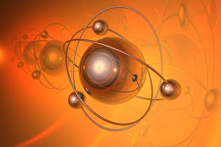 Render of moleculeの写真素材