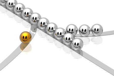 golden leader in business wayの写真素材